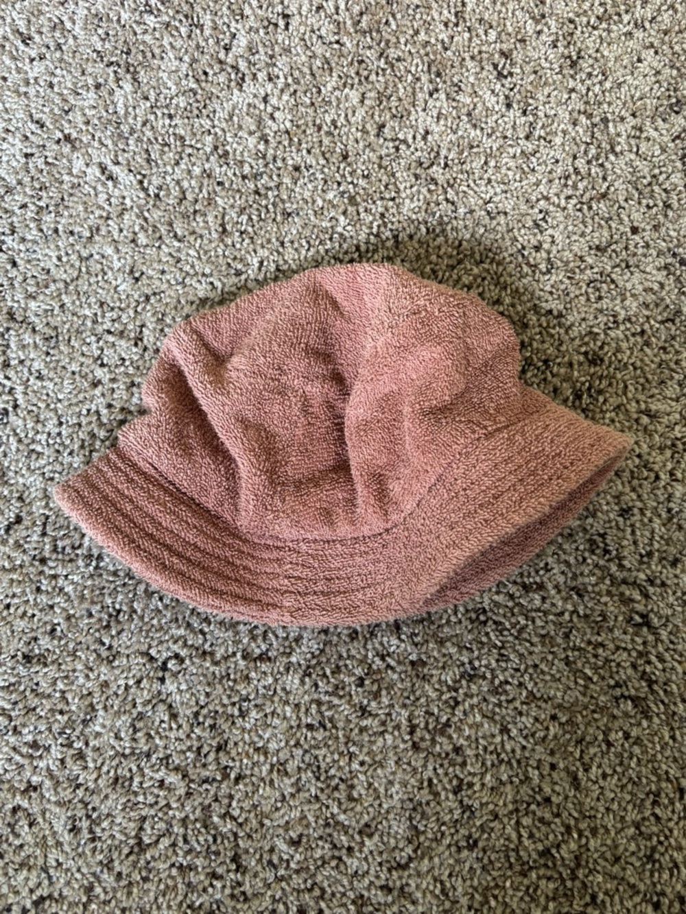 Textured Bucket Hat in Dusty Rose